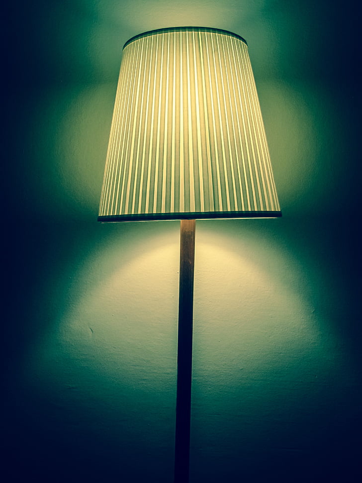 lys, lampe, Vintage, gulv lampe