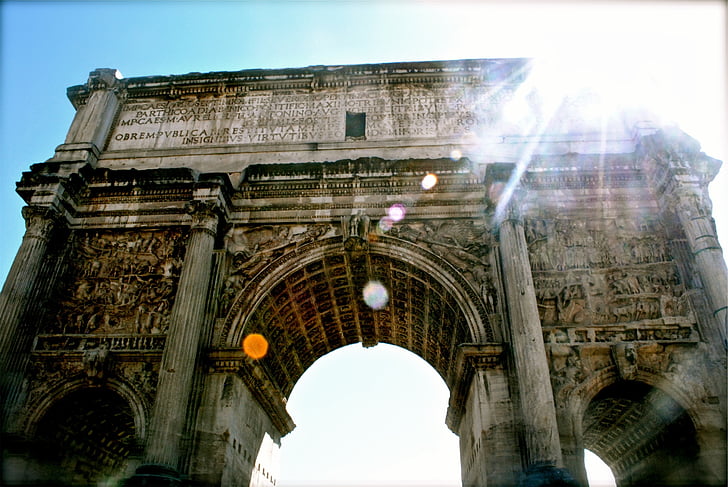 Arch, de, Triomphe, arkitektur, solskinn, solstråler, historie