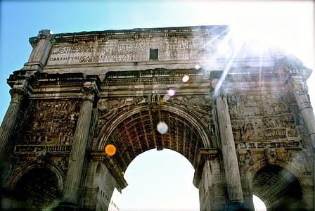 Arch, de, triomphe, architecture, Sunshine, rayons de soleil, histoire