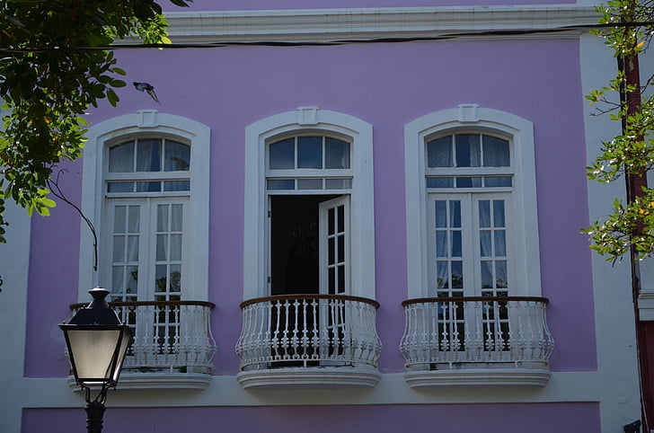 san juan, Porto Rico, Windows, arquitetura, janela, casa, fachada