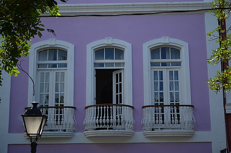 San juan, Puerto Rico, Windows, het platform, venster, huis, gevel