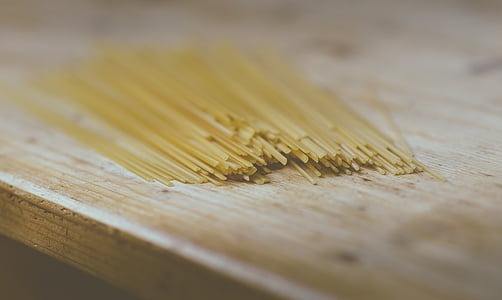 pasta, bak, noedels, voedsel, smakelijke, droog, hout - materiaal