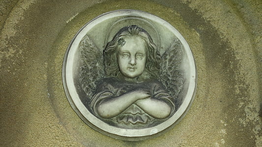 anjo, cemitério, Figura de anjo, pedra, túmulo, lápide, figura do túmulo