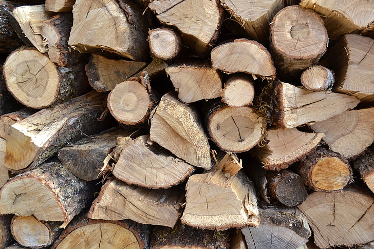brænde, logs, træ bunke, opvarmning, slagtning, savet, Log