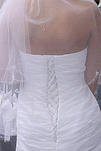 vestit, Marie, vela, blanc, Fotografia casament, vestit blanc, casament