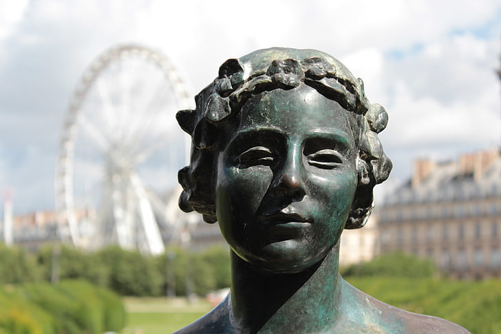 Paryż, posąg, Francja, łuki, Jardin du luxembourg
