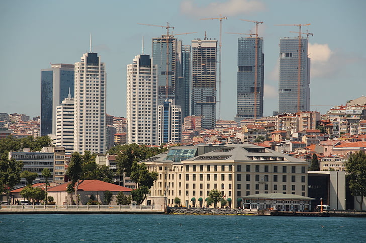 throat, istanbul, city, landscape, marine, beşiktaş, skyscraper