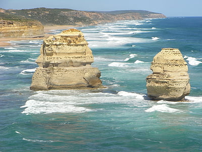de tolv apostlene, great ocean road, Australia, landskapet, kystlinje, naturskjønne, stranden
