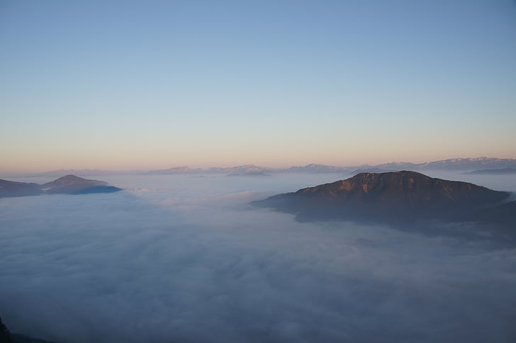 hochlantsch, Mountain, hav av dimma