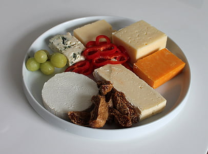 kaas, ostefad, kaas en groenten, versnaperingen, Tapas, voedsel