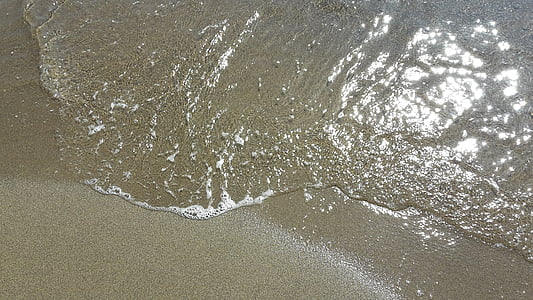 praia, água, mar, onda, banco, luz, superficial