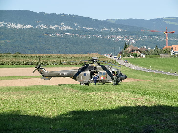 helikopter, leger, landing