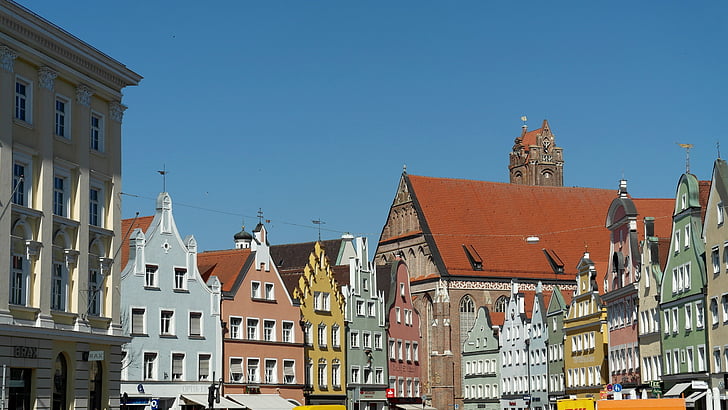 Landshut, місто, Баварія, Історично, Визначні пам'ятки, середньовіччя, Німеччина