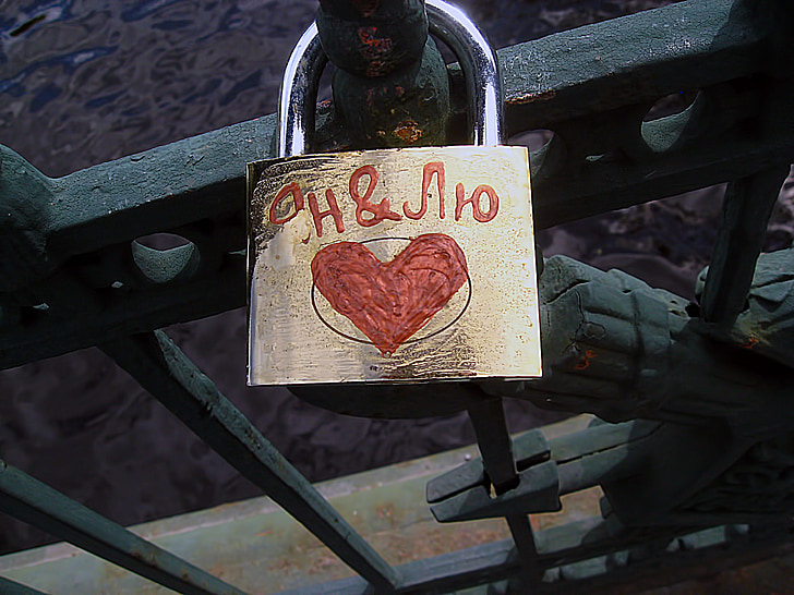Lås, kjærlighet, rekkverk, Bridge, Peter, Russland