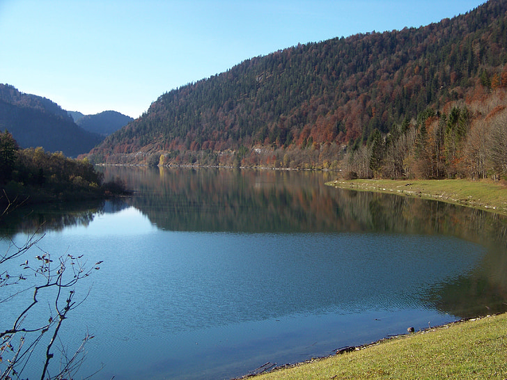 Tegernsee, jezero, podzim, Příroda, Les
