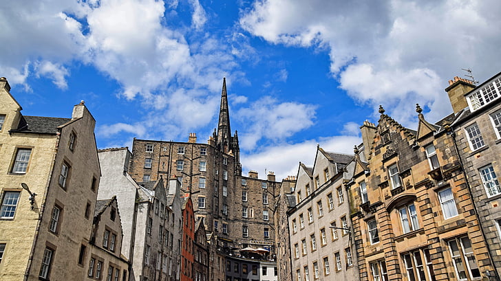 Škotska, Anglija, Edinburgh, mesto, ogled mesta, domove, zgodovinsko