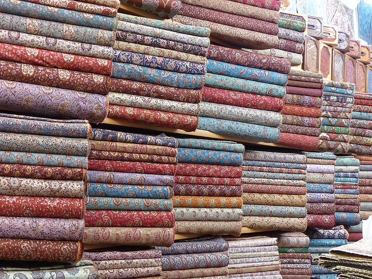substanţe, Iran, brocart, Bazar, colorat