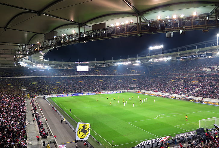 Sân vận động, bóng đá, đấu trường, mercdes benz arena, Stuttgart, Bundesliga, VfB stuttgart