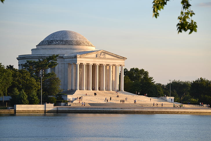 Washington DC: ssä, Jeffersonin muistomerkki, historia, muistomerkki, Jefferson, Maamerkki, kansallisten