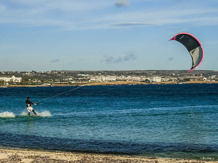 cyprus, ayia napa, kitesurfing