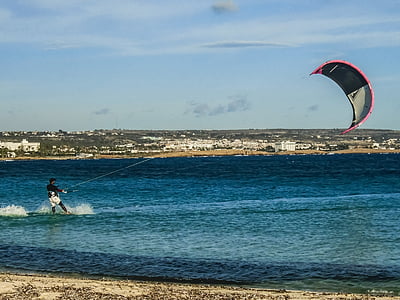 Cypern, Ayia napa, kitesurfing