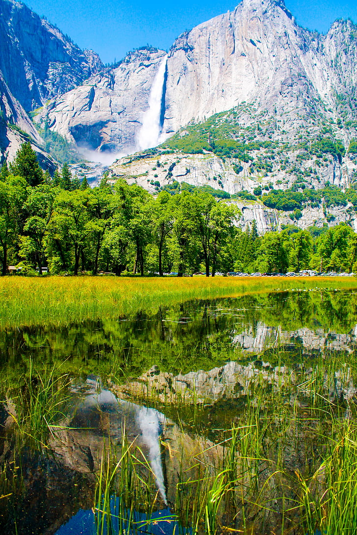 Yosemite, şelale, ABD, Park, Kaliforniya, Ulusal, doğa