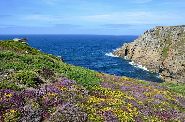 Cornwall, pobřeží, Já?, Anglie, Rock, skalnaté pobřeží, Spojené království