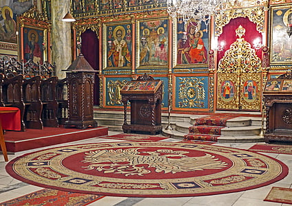 Igreja, sala de oração, Igreja Ortodoxa, Búlgaro, dourado, folha de ouro, ícones