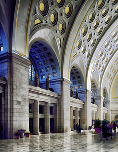 Union station, Washington d c, ceļojumi, Transports, vilciens, dzelzceļš, termināļa
