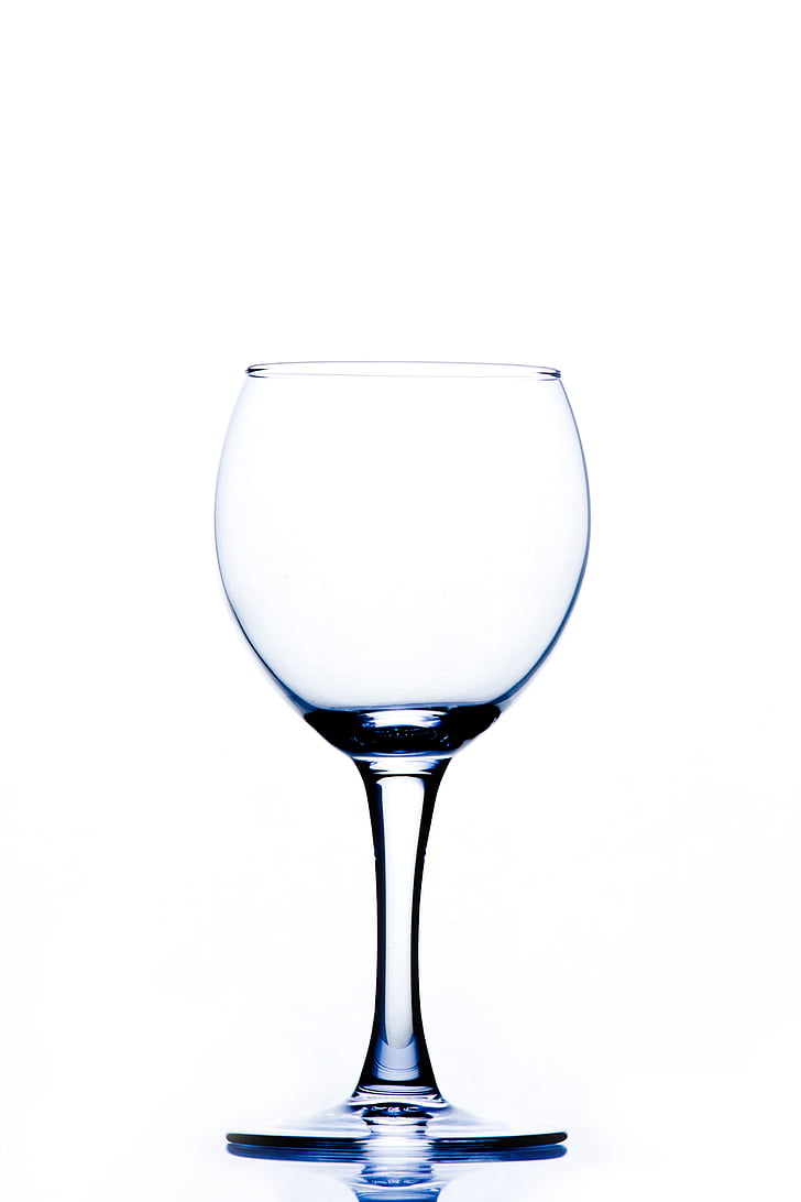 veini klaasi, tühi, läikiv, Tühjendage, nõud, klaas, kristallklaasist