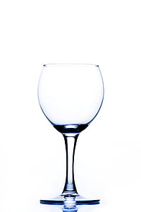 wine glass, empty, shiny, clear, tableware, glass, crystal glass
