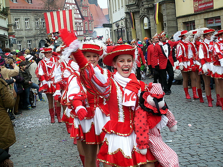carnaval, Lăsata luni, parada, radio-garde, Forchheim, Bavaria