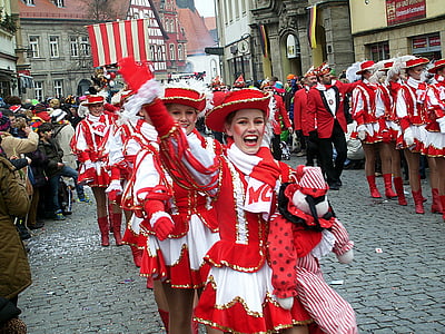 Karneval, pokladni ponedjeljak, parada, radio-garde, Forchheim, Bavaria