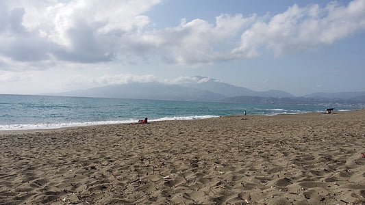 Plaża, Grecja, Kreta, morze, wakacje, Latem, rezerwacja