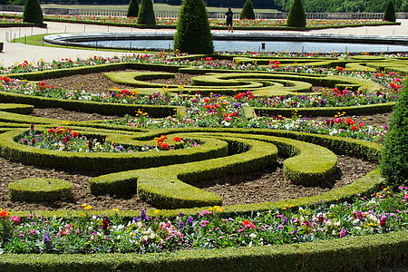 Versailles, vrt, cvijeće, živica, CIS, Fontana, ulica
