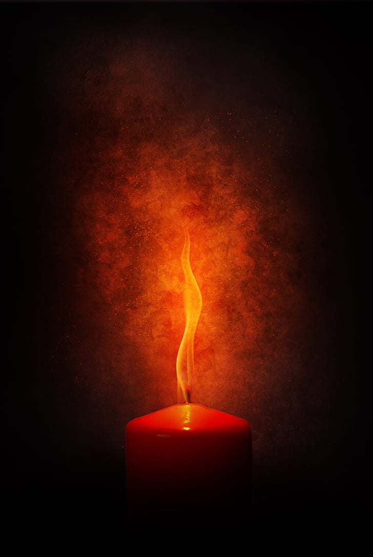 gaisro, liepsna, žvakė, dega, meilė, ryški spalva, Heiss