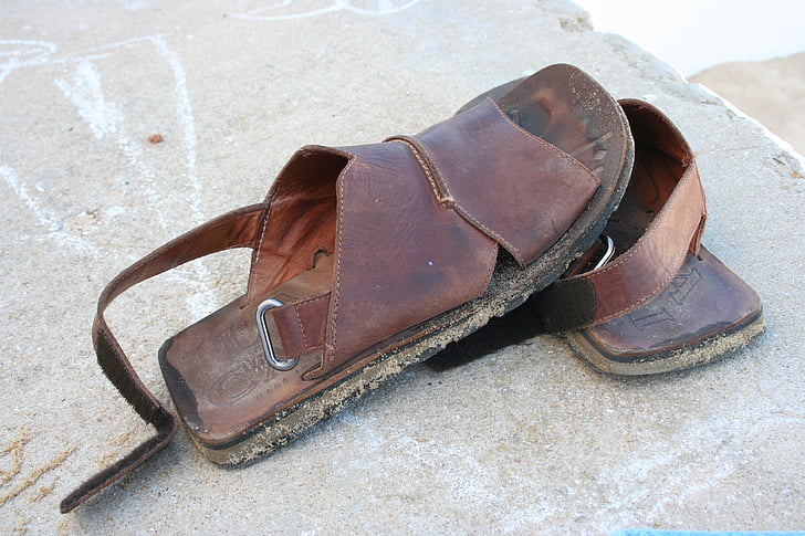 sandal, summer, leather