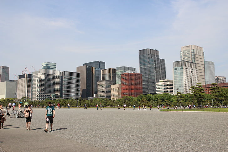 Tokyo, Japan, Asia, skyskrapere, Park, himmelen, turister
