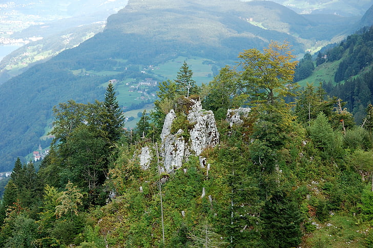 rock, hegyek, Klewenalp, Svájc, nézet, hegyi, festői