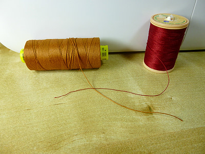 sewing, thread, spools, textile, sew, cotton, stitch