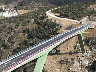 Jembatan, konstruksi, pekerjaan sipil, Jembatan metalik, Segovia, Spanyol, Pariwisata
