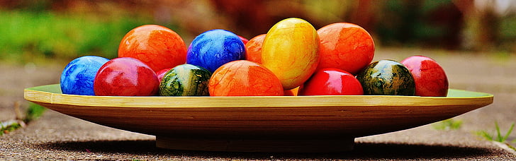부활절, 부활절 달걀, 다채로운, 행복 한 부활절, 달걀, 컬러, 색
