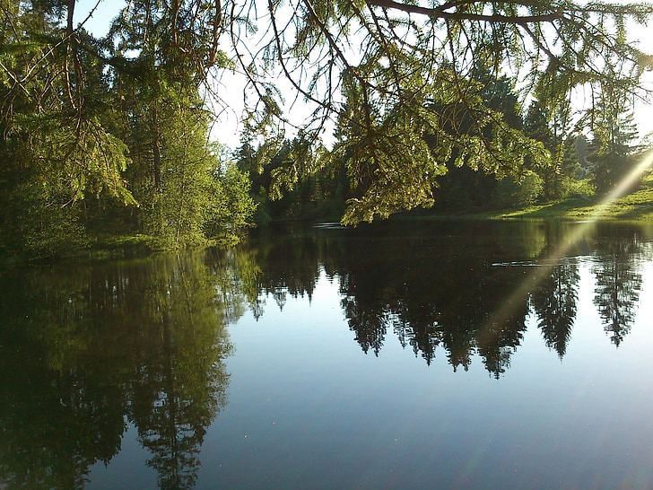 lake, mirroring, mood, scenic, water