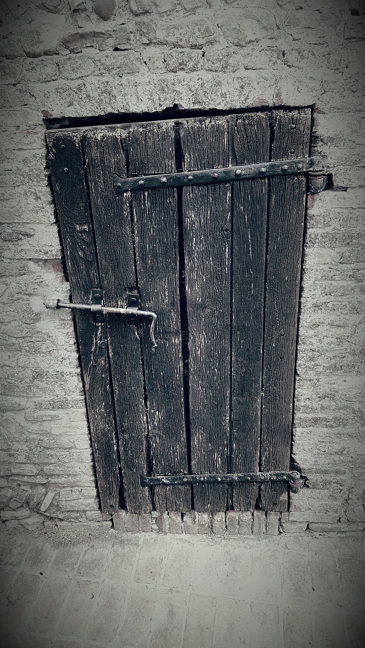 ovi, Antique, oviaukko, puinen, rakenne