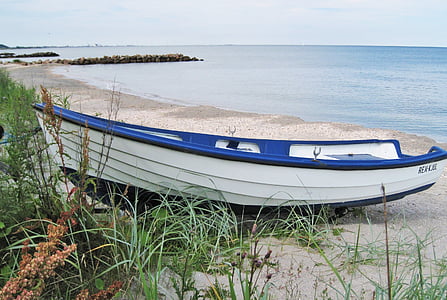 Ostsee, Dänemark, Kattegat, Boot, Strand, Dünen, Wellenbrecher