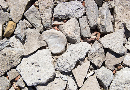 stones on earth, stone patterns, stone, material, wall, block, obstacle