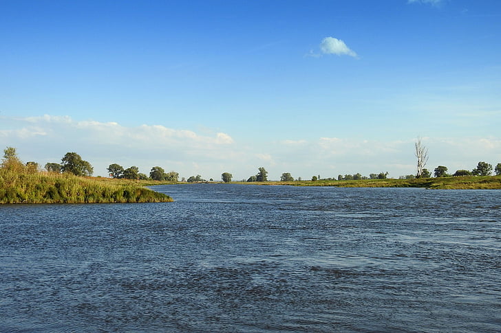 paesaggio, Elbe, fiume, Banca, acqua, natura, nuvole