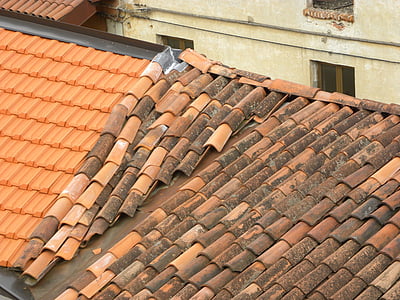 tegel, dak, huis dak, rood, dakpan, het platform, huis