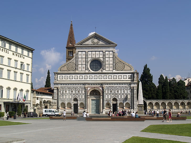 kirik, Firenze, Toscana, arhitektuur, kuulus koht, Euroopa, Vanalinna väljak
