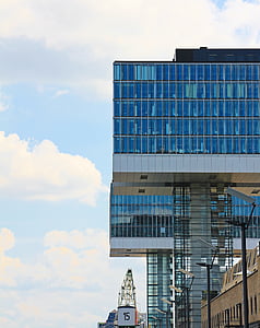 Crane rumah, arsitektur, Cologne, modern, bangunan, jendela kaca, arsitektur modern